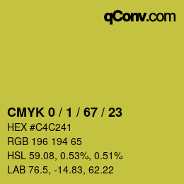 Color code: CMYK 0 / 1 / 67 / 23 | qconv.com