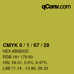 カラーコード: CMYK 0 / 1 / 67 / 29 | qconv.com