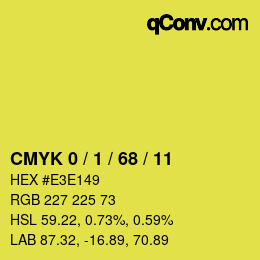 Color code: CMYK 0 / 1 / 68 / 11 | qconv.com