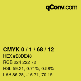 Color code: CMYK 0 / 1 / 68 / 12 | qconv.com