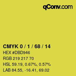Color code: CMYK 0 / 1 / 68 / 14 | qconv.com