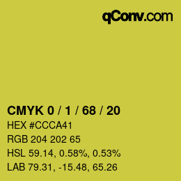 Color code: CMYK 0 / 1 / 68 / 20 | qconv.com