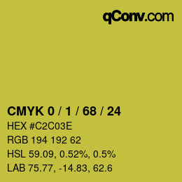 Color code: CMYK 0 / 1 / 68 / 24 | qconv.com