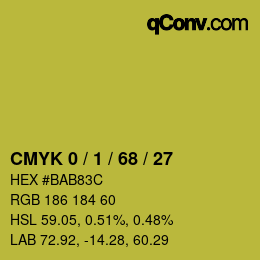 カラーコード: CMYK 0 / 1 / 68 / 27 | qconv.com