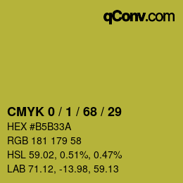 Color code: CMYK 0 / 1 / 68 / 29 | qconv.com