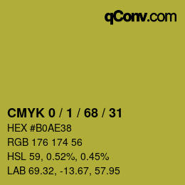 カラーコード: CMYK 0 / 1 / 68 / 31 | qconv.com