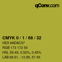 颜色代码: CMYK 0 / 1 / 68 / 32 | qconv.com