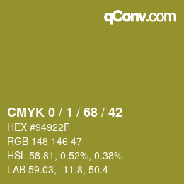 Color code: CMYK 0 / 1 / 68 / 42 | qconv.com