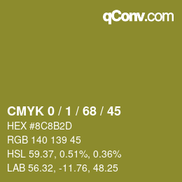 Color code: CMYK 0 / 1 / 68 / 45 | qconv.com