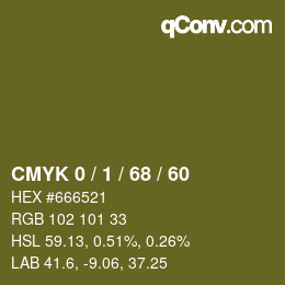 Color code: CMYK 0 / 1 / 68 / 60 | qconv.com