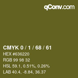 颜色代码: CMYK 0 / 1 / 68 / 61 | qconv.com