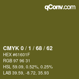 颜色代码: CMYK 0 / 1 / 68 / 62 | qconv.com