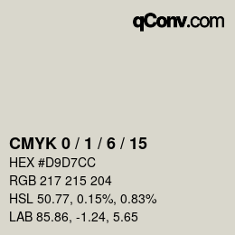 カラーコード: CMYK 0 / 1 / 6 / 15 | qconv.com