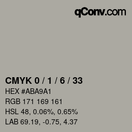 Color code: CMYK 0 / 1 / 6 / 33 | qconv.com