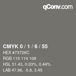 Color code: CMYK 0 / 1 / 6 / 55 | qconv.com