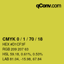Color code: CMYK 0 / 1 / 70 / 18 | qconv.com