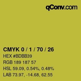 Color code: CMYK 0 / 1 / 70 / 26 | qconv.com