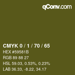 Color code: CMYK 0 / 1 / 70 / 65 | qconv.com