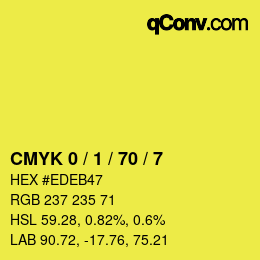 Color code: CMYK 0 / 1 / 70 / 7 | qconv.com