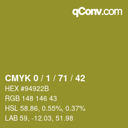 Color code: CMYK 0 / 1 / 71 / 42 | qconv.com