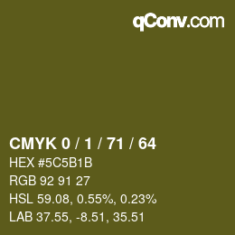 Color code: CMYK 0 / 1 / 71 / 64 | qconv.com