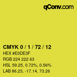 Color code: CMYK 0 / 1 / 72 / 12 | qconv.com