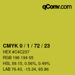 Color code: CMYK 0 / 1 / 72 / 23 | qconv.com