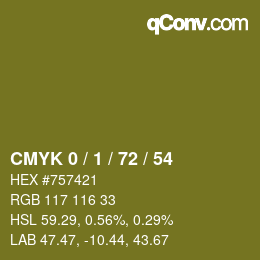 Color code: CMYK 0 / 1 / 72 / 54 | qconv.com