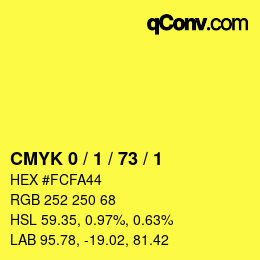 Color code: CMYK 0 / 1 / 73 / 1 | qconv.com