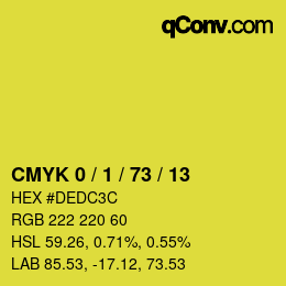 Color code: CMYK 0 / 1 / 73 / 13 | qconv.com