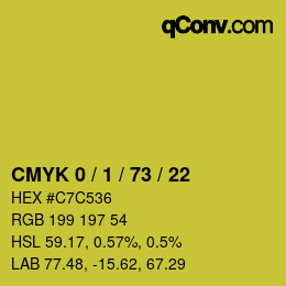 Color code: CMYK 0 / 1 / 73 / 22 | qconv.com