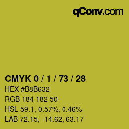 カラーコード: CMYK 0 / 1 / 73 / 28 | qconv.com