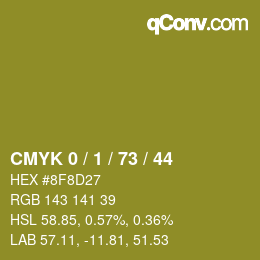Color code: CMYK 0 / 1 / 73 / 44 | qconv.com