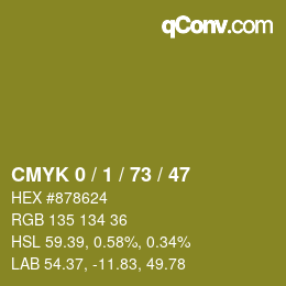 Color code: CMYK 0 / 1 / 73 / 47 | qconv.com