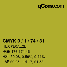 Color code: CMYK 0 / 1 / 74 / 31 | qconv.com