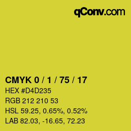 Color code: CMYK 0 / 1 / 75 / 17 | qconv.com