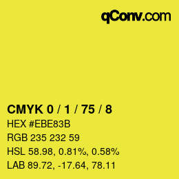 Color code: CMYK 0 / 1 / 75 / 8 | qconv.com