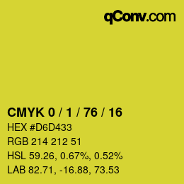 Color code: CMYK 0 / 1 / 76 / 16 | qconv.com