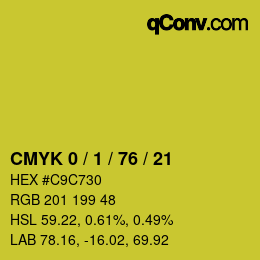 Color code: CMYK 0 / 1 / 76 / 21 | qconv.com