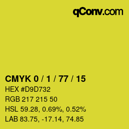 Color code: CMYK 0 / 1 / 77 / 15 | qconv.com