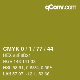 Color code: CMYK 0 / 1 / 77 / 44 | qconv.com