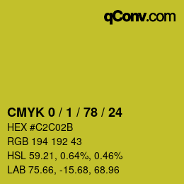 Color code: CMYK 0 / 1 / 78 / 24 | qconv.com