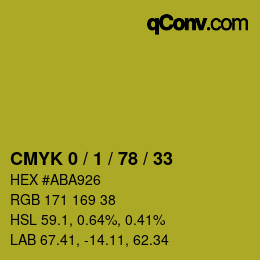 Color code: CMYK 0 / 1 / 78 / 33 | qconv.com