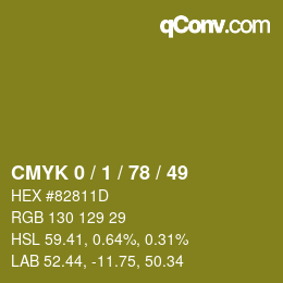 Color code: CMYK 0 / 1 / 78 / 49 | qconv.com