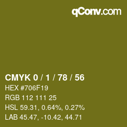 Color code: CMYK 0 / 1 / 78 / 56 | qconv.com