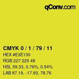 Color code: CMYK 0 / 1 / 79 / 11 | qconv.com
