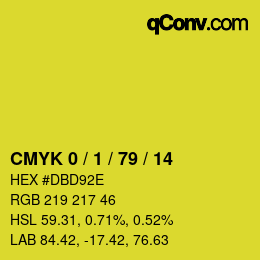 Color code: CMYK 0 / 1 / 79 / 14 | qconv.com