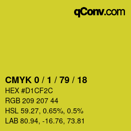 Color code: CMYK 0 / 1 / 79 / 18 | qconv.com