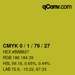 Color code: CMYK 0 / 1 / 79 / 27 | qconv.com