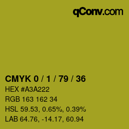 Color code: CMYK 0 / 1 / 79 / 36 | qconv.com